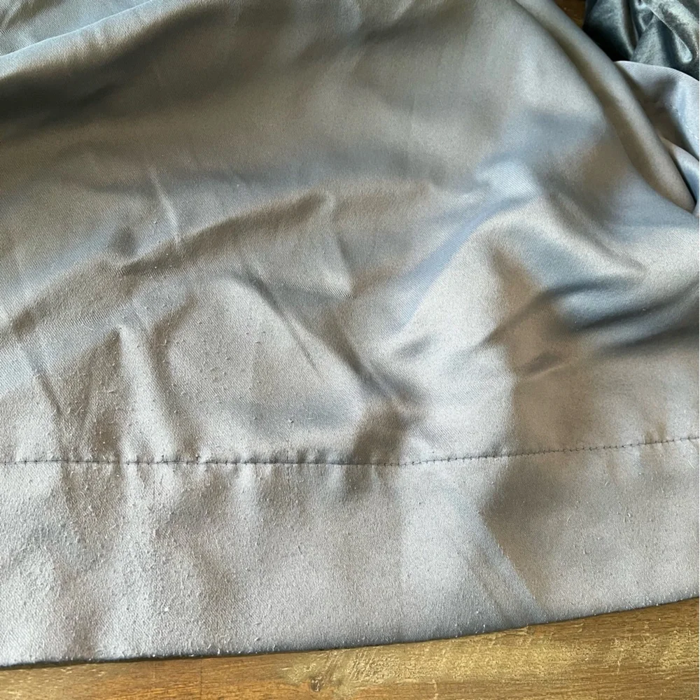 Set of 2 dark gray grommet curtain panels 53x105in